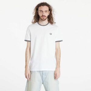 Tricou FRED PERRY Twin Tipped T-Shirt White imagine