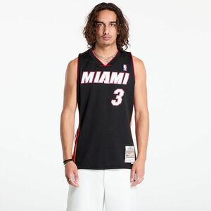 Jersey Mitchell & Ness Miami Heat 3 Dwayne Wade Swingman Jersey Black imagine