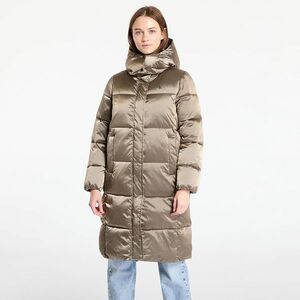 Jacheta Calvin Klein Jeans Shiny Satin Puffer Coat Brindle imagine