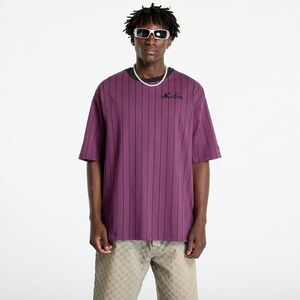 Tricou New Era Pinstripe Oversized Tee UNISEX Damson/ Black imagine