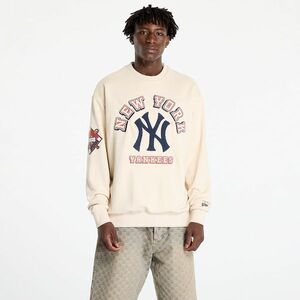 Hanorac New Era New York Yankees MLB World Series Oversized Crewneck Sweatshirt UNISEX Light Cream/ Navy imagine