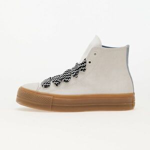 Sneakers Converse Chuck Taylor All Star Lift Platform Suede Vintage White/ Out Of The Blue imagine