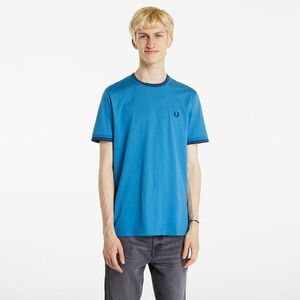 Tricou FRED PERRY Twin Tipped T-Shirt Ocean/ Navy imagine