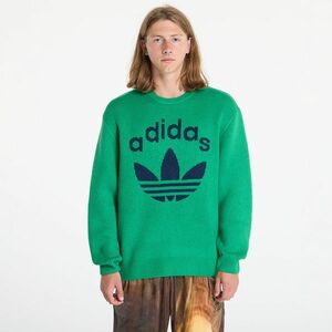 Pulover adidas Knit Crewneck Green/ Night Indigo imagine