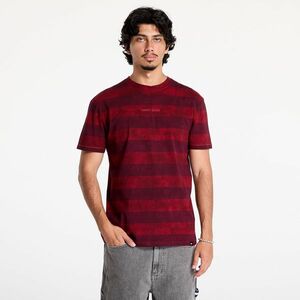 Tricou Tommy Jeans Regular Classic Overdyed Tee Deep Rouge/ Heritage Pink Stripe imagine