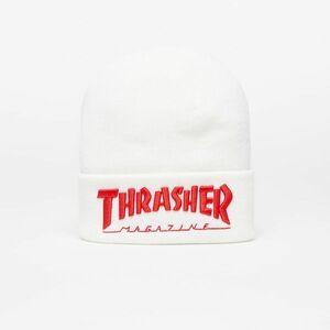 Thrasher Embroidered Logo Beanie White/ Red imagine