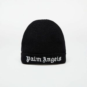 Palm Angels Kids Logo Knit Beanie Black/ White imagine