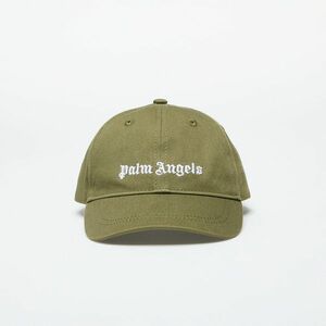 Palm Angels Kids Logo Baseball Cap Military Green/ White imagine