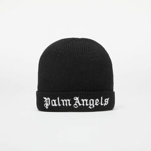 Palm Angels Kids Logo Knit Beanie Black/ White imagine