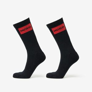 Hugo Boss Logo Quarter Socks 2-Pack Black imagine