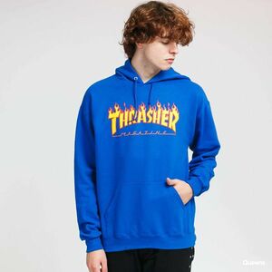 Hanorac Thrasher Flame Logo Hoody Blue imagine