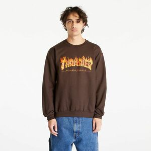 Hanorac Thrasher Inferno Crewneck Dark Chocolate imagine