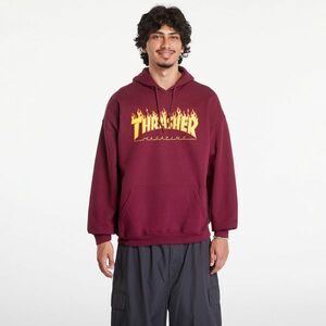 Hanorac Thrasher Flame Logo Hood Dark Wine imagine