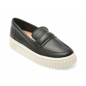 Mocasini casual CLARKS negri, MAYHCOV, din piele naturala imagine