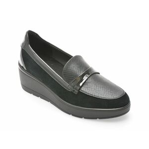 Mocasini casual GEOX negri, D46RAB, din piele intoarsa imagine