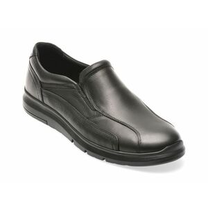 Mocasini casual OTTER negri, TTP41, din piele naturala imagine