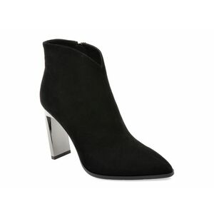 Botine elegante EPICA negre, E136, din piele intoarsa imagine