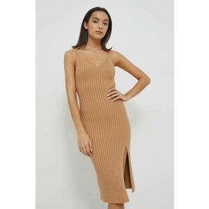 Hollister Co. rochie culoarea bej, mini, mulata imagine