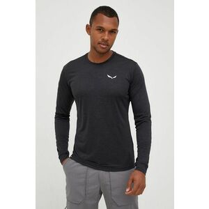 Salewa longsleeve sport culoarea negru, melanj imagine