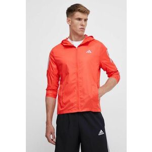 adidas Performance windbreaker Own The Run culoarea rosu, de tranzitie imagine