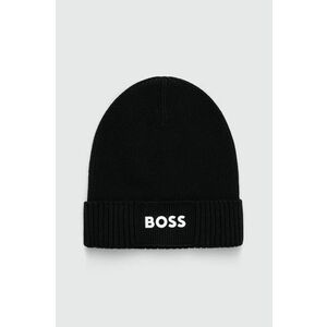 Boss Green caciula din amestec de lana BOSS GREEN culoarea negru imagine