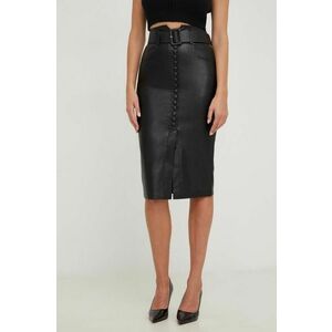 Answear Lab fusta culoarea negru, midi, creion imagine