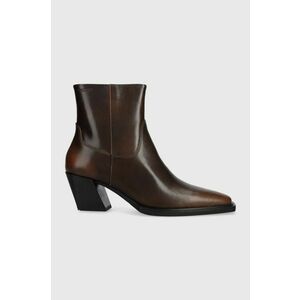 Vagabond Shoemakers cizme de piele ALINA femei, culoarea maro, cu toc drept, 5621.018.33 imagine