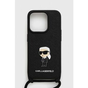 Karl Lagerfeld Husă pentru telefon iPhone 15 Pro 6.1 culoarea negru imagine