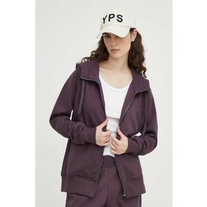 G-Star Raw bluza femei, culoarea violet, cu glugă, neted imagine