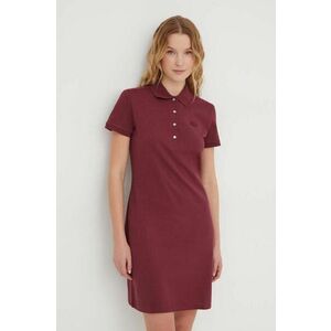 Lacoste rochie culoarea bordo, mini, drept imagine