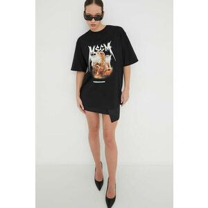 MSGM tricou din bumbac femei, culoarea negru 3641MDM127.247002 imagine