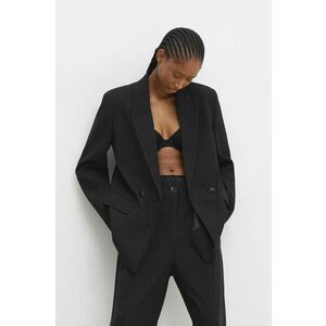 Answear Lab sacou culoarea negru, cu doua randuri de nasturi, modelator imagine