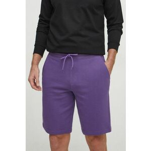 United Colors of Benetton pantaloni scurti din bumbac culoarea violet imagine