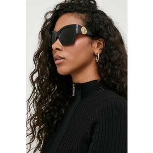 Versace ochelari de soare femei, culoarea negru imagine