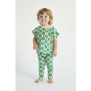 Bobo Choses tricou din bumbac pentru bebelusi culoarea verde, modelator imagine