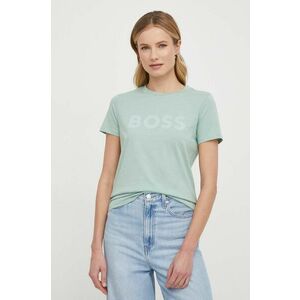 BOSS Orange tricou din bumbac femei, culoarea verde 50501139 imagine