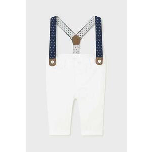 Mayoral Newborn pantaloni bebe culoarea alb, neted imagine