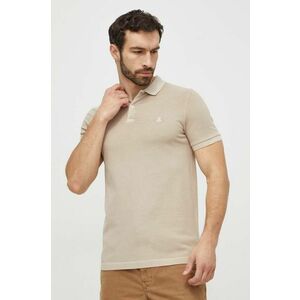 Marc O'Polo tricou polo barbati, culoarea bej, neted imagine