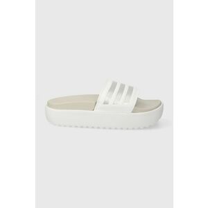 adidas papuci Adilette Platform femei, culoarea alb, cu platformă IE9703 imagine