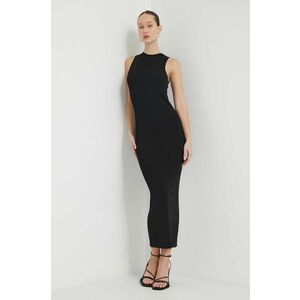 IRO rochie culoarea negru, midi, mulata imagine