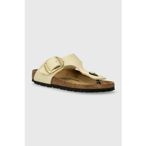 Birkenstock șlapi din nubuc Gizeh culoarea bej, cu toc plat, 1026605 imagine