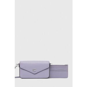 Coach poseta de piele culoarea violet imagine