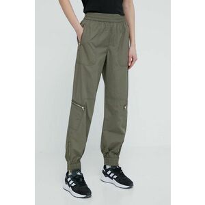 P.E Nation pantaloni de trening culoarea verde, neted imagine