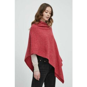 United Colors of Benetton poncho de lana culoarea rosu imagine