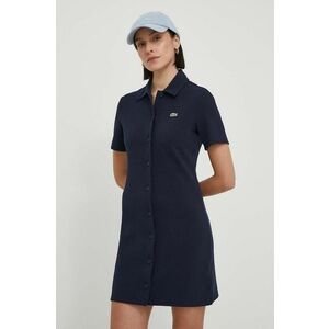 Lacoste rochie culoarea albastru marin, mini, drept imagine