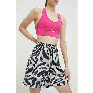 adidas by Stella McCartney pantaloni scurți de antrenament culoarea gri, modelator, high waist, IN3615 imagine