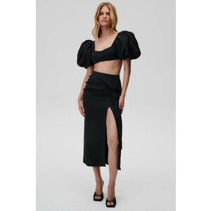 Undress Code fusta culoarea negru, midi, drept imagine