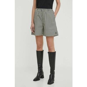 By Malene Birger pantaloni scurti din bumbac culoarea negru, modelator, high waist imagine