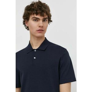 Theory tricou polo barbati, culoarea albastru marin, neted imagine