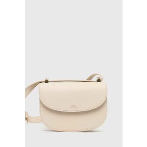 A.P.C. poseta de piele sac geneve mini culoarea bej, PXAWV-F61415 imagine